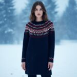 تونیک بلند بافت زنانه طرح نروژی برند اسمارا آلمانی 2-393337 ESMARA