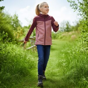 کاپشن سافت شل دخترانه کلاه دار برند کریویت 358145 CRIVIT