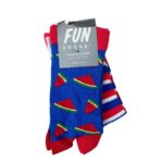 جوراب فانتزی طرح دار ساق بلند برند آلمانی پک 2جفتی 418623 FUN SOCKS