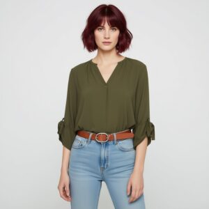 کمربند چرم طبیعی بوفالو زنانه برند آپ تو فشن آلمان رنگ قهوه ای 3-834979 Up2Fashion