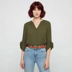 کمربند چرم طبیعی بوفالو زنانه برند آپ تو فشن آلمان رنگ قهوه ای 3-834979 Up2Fashion