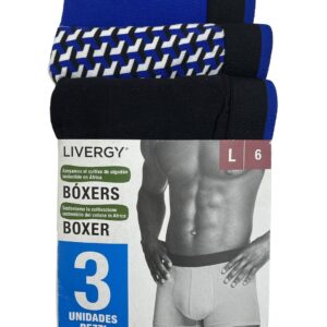 شورت باکسری مردانه نخی لیورجی آلمان پک 3 عددی 3-427399 Livergy