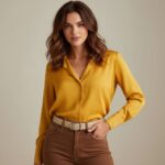 کمربند چرم طبیعی بوفالو زنانه برند آپ تو فشن آلمان 824471 Up2Fashion