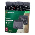 شورت باکسری مردانه نخی پارکساید آلمان پک 2عددی 416776 Parkside