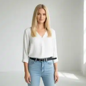 کمربند چرم طبیعی مشکی زنانه برند آپ تو فشن آلمان 836155 Up2Fashion