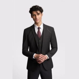 کراوات پهن مردانه شیک برند نکست رنگ شرابی Next 372-016