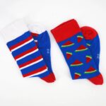 جوراب فانتزی طرح دار ساق بلند برند آلمانی پک 2جفتی 418623 FUN SOCKS