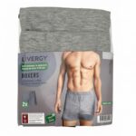 شورت باکسری مردانه نخی لیورجی آلمان پک 2عددی 417608 Livergy