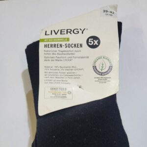 جوراب ساق بلند مردانه برند لیورجی آلمان پک 5جفتی 362502 Livergy