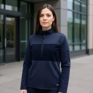 پلیور زنانه نیم زیپ پلار برند پارکساید آلمانی سرمه ای 2-461797 Parkside