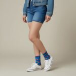 جوراب فانتزی طرح دار ساق بلند برند آلمانی پک 2جفتی 418623 FUN SOCKS