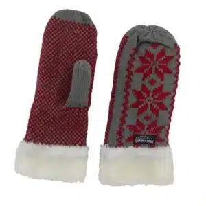 دستکش بافتنی دخترانه خزدار طرح نروژی برند آردن 14152754 Ardene