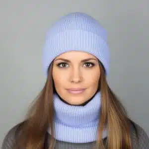 ست کلاه و شال گردن زنانه رینگی بافت ظریف برند اکسسورایز Accessories 834018