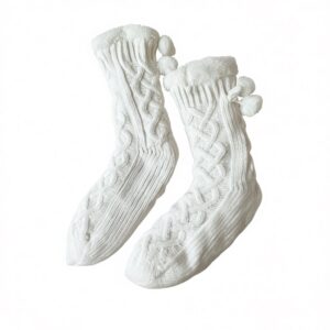 پاپوش زمستانی حوله ای ساق بلند سفید برند آی ام سفارش آلمان 030827 IAM