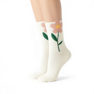 جوراب فانتزی ساق بلند گلدار برند آی ام سفارش آلمان 050603 IAM