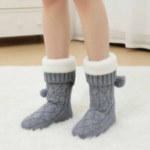 جوراب پاپوش زمستانی ساق بلند داخل خزدار برند آی ام سفارش آلمان 030803 IAM