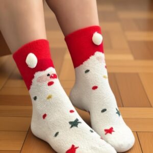 جوراب بلند فانتزی حوله ای بابا نوئل برند آی ام سفارش آلمان 038366 IAM