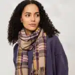 شال زنانه پاییزی چهارخانه شیک برند آی ام تحت لیسانس آلمان I am 106498