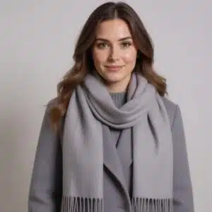 شال زنانه پاییزی طوسی ساده شیک برند آی ام تحت لیسانس آلمان I am 103787