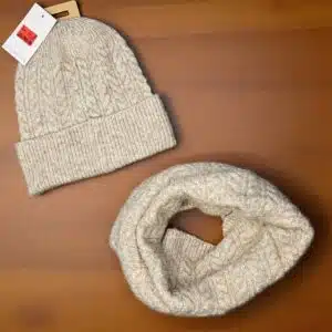 ست کلاه و شال رینگی زنانه بافت گندمی برند اکسسورایز رنگ ایوری Accessories 116040