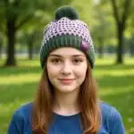 کلاه بافت دخترانه /پسرانه کریویت آلمانی 2لایه پلار گرم و نرم 457488 CRIVIT