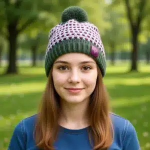 کلاه بافت دخترانه /پسرانه کریویت آلمانی 2لایه پلار گرم و نرم 457488 CRIVIT