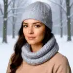 ست کلاه و شال گردن زنانه بافت گندمی برند اکسسورایز رنگ آسمانی Accessories 834087