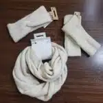 ست هدبند و شال رینگی و مچ بند بافت برند اکسسورایز رنگ سفیدشیری Accessories 880825
