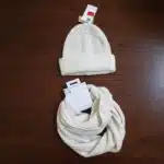 ست کلاه و شال رینگی بلند بافت برند اکسسورایز رنگ سفیدشیری Accessories 880824