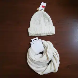 ست کلاه و شال رینگی بلند بافت برند اکسسورایز رنگ سفیدشیری Accessories 880824