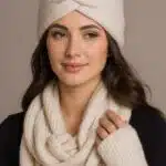 ست هدبند و شال رینگی و مچ بند بافت برند اکسسورایز رنگ سفیدشیری Accessories 880825