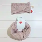 ست هدبند و شال رینگی بافت حوله ای رنگ بژ برند سیکس SIX 138928