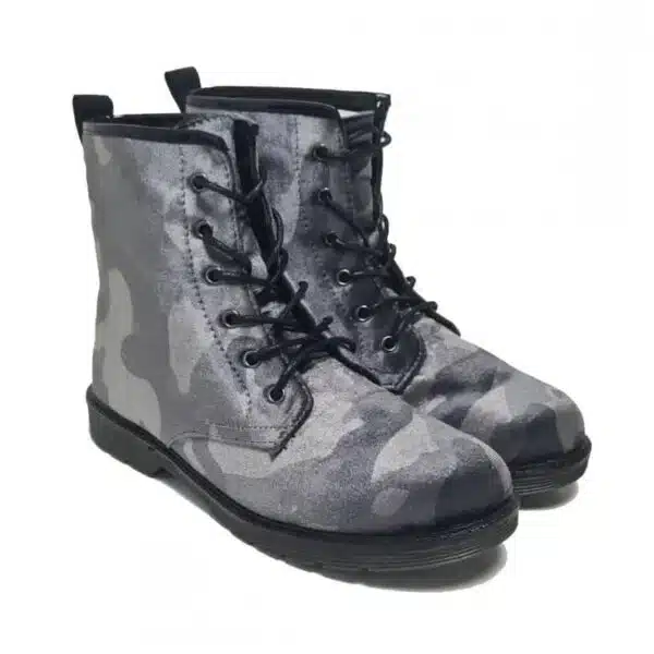 نیم بوت زنانه مخمل شیک برند تحت لیسانس هلند Merkandi Velvet Camouflage