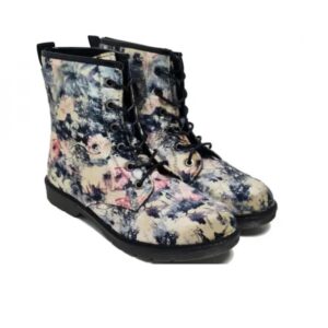 نیم بوت زنانه مخمل برند تحت لیسانس هلند Merkandi Velvet Floral