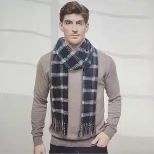 شال مردانه لاکچری چهارخانه کشمیر برند رویال کلاس اتریش 4853270 ROYAL CLASS