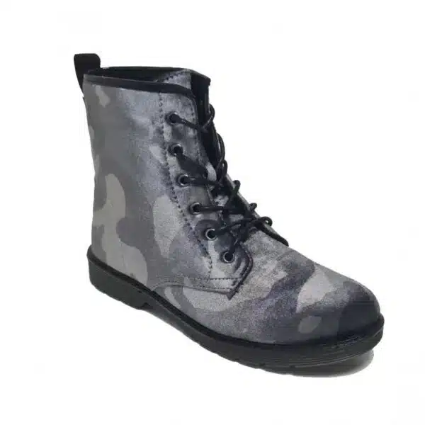 نیم بوت زنانه مخمل شیک برند تحت لیسانس هلند Merkandi Velvet Camouflage، تصویر 2 از 7