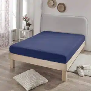 ملحفه کشدار تشک یک نفره نخ پنبه لطیف برند مرادیسو اصل آلمانی سرمه ای 2-309795 Meradiso