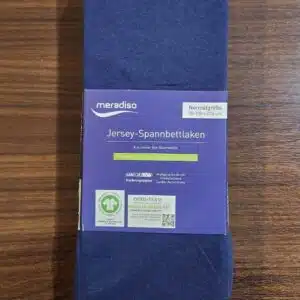 ملحفه کشدار تشک یک نفره نخ پنبه لطیف برند مرادیسو اصل آلمانی سرمه ای 2-309795 Meradiso