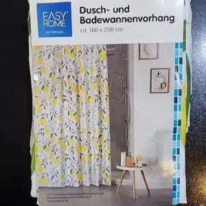 پرده حمام و دوش و وان ضدآب پانچ با گیره آماده برند ایزی هوم 760020 Easy Home