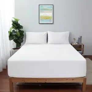 ملحفه کشدار تشک دو نفره سفید نخی برند دورمیا اصل آلمانی  462743764 Dormia
