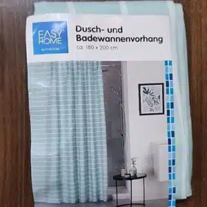 پرده حمام و دوش و وان ضدآب پانچ با گیره آماده برند ایزی هوم 759901 Easy Home