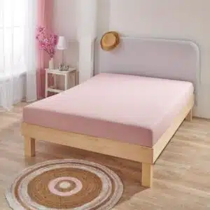 ملحفه کشدار تشک نخ پنبه زمستانی لطیف برند دورمیا اصل آلمانی صورتی لایت 839114 Dormia