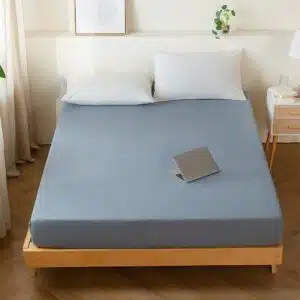 ملحفه کشدار تشک بزرگ نخ پنبه فلانل برند دورمیا اصل آلمانی رنگ آبی 773488 Dormia