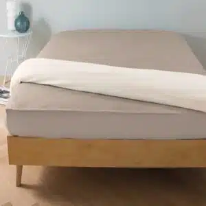 ملحفه کشدار تشک بزرگ نخ پنبه فلانل برند دورمیا اصل آلمانی رنگ ایووری 773449 Dormia