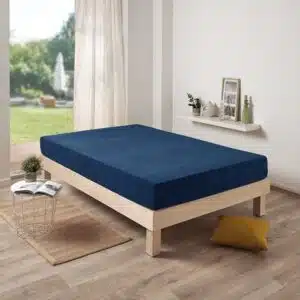 ملحفه کشدار تشک یک نفره حوله ای لطیف برند دورمیا آلمانی رنگ آبی اقیانوسی 905896 Dormia