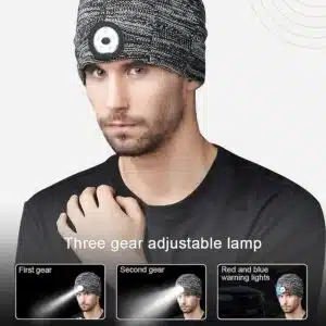 کلاه بافتنی چراغ LED دار هوشمند شارژردار کم مصرف HANPURE 1163