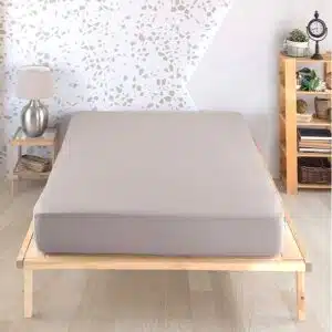 ملحفه کشدار تشک یک نفره میکروفایبر برند دورمیا اصل آلمانی طوسی روشن 730528 Dormia