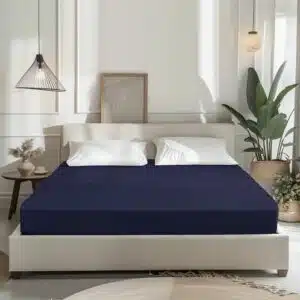 ملحفه کشدار تشک دونفره کینگ سایز 100%نخ پنبه برند مرادیسو اصل آلمانی سرمه ای 2-309805 Meradiso