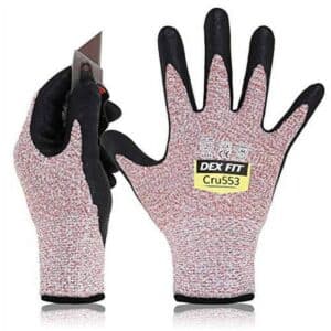 دستکش ایمنی ضد برش خارجی سطح 5 برند DEX FIT Cru553-3 اصل کره جنوبی