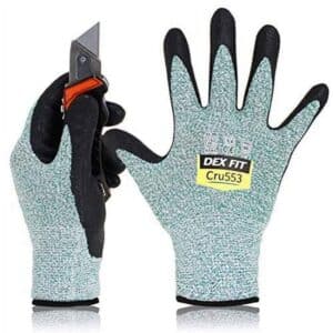 دستکش ایمنی ضد برش خارجی سطح 4 برند DEX FIT Cru553-4 اصل کره جنوبی